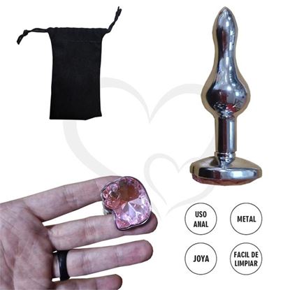 Plug anal con joya de hello kitty